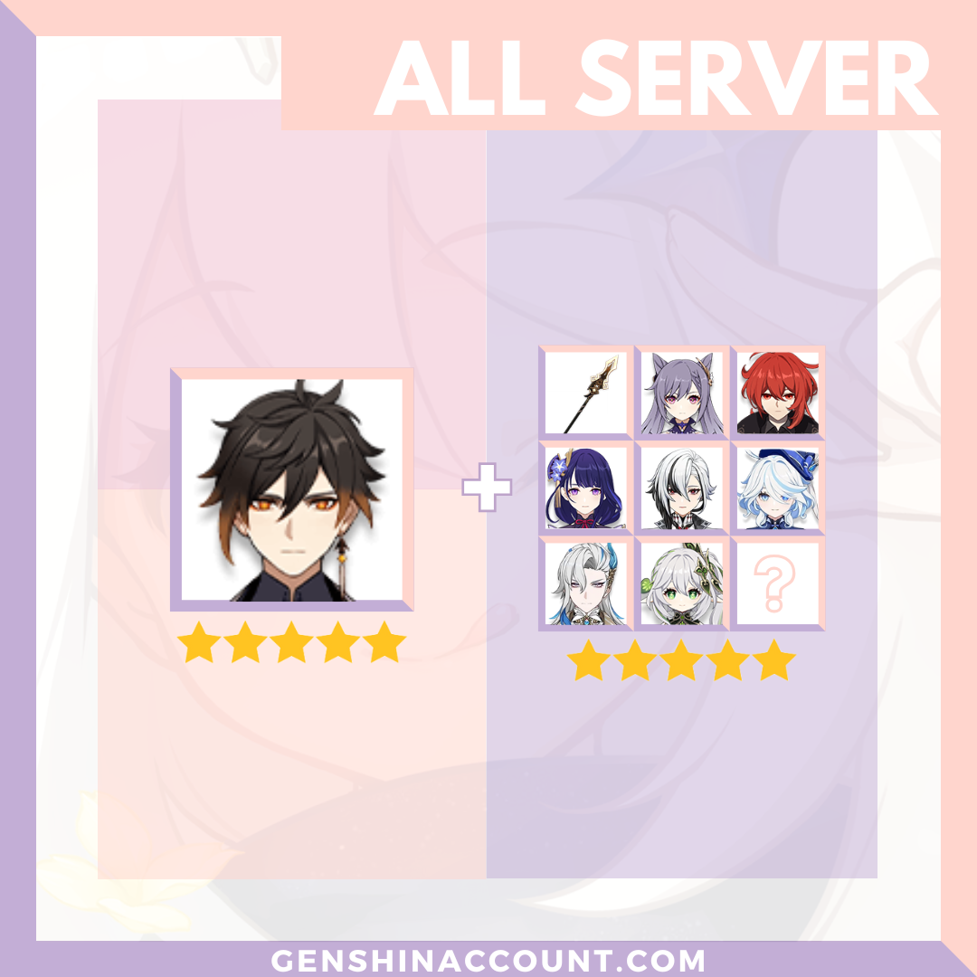 Genshin Impact Zhongli Account ( America | Europe | Asia )
